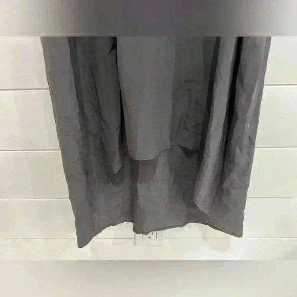 Tucker Sleeveless High Low Silk Dress Dark Grey - Picture 6 of 6